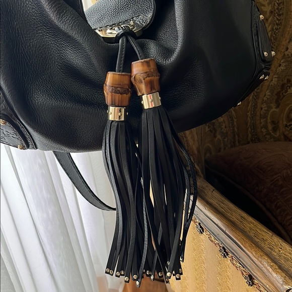 Gucci Black Hobo Bag with Gold Hardware - Picture 3 of 16